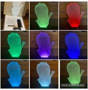 Minions LED Color Changing Night Light 8” USB Despicable Me NIB Gift for Kids